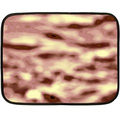 Pink  Waves Flow Series 10 Fleece Blanket (mini) by DimitriosArt