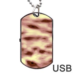 Pink  Waves Flow Series 10 Dog Tag Usb Flash (one Side) by DimitriosArt