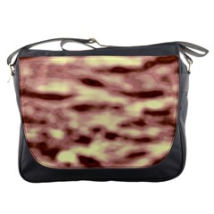 Pink  Waves Flow Series 10 Messenger Bag by DimitriosArt