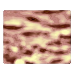 Pink  Waves Flow Series 10 Double Sided Flano Blanket (large)  by DimitriosArt