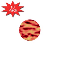 Red Waves Flow Series 4 1  Mini Buttons (10 Pack)  by DimitriosArt