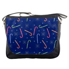 Christmas Candy Canes Messenger Bag by SychEva