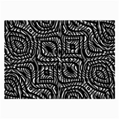 Black And White Abstract Tribal Print Large Glasses Cloth by dflcprintsclothing