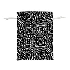 Black And White Abstract Tribal Print Lightweight Drawstring Pouch (s) by dflcprintsclothing