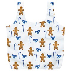 Gingerbread Man And Candy Full Print Recycle Bag (xl) by SychEva