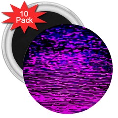 Magenta Waves Flow Series 1 3  Magnets (10 Pack)  by DimitriosArt