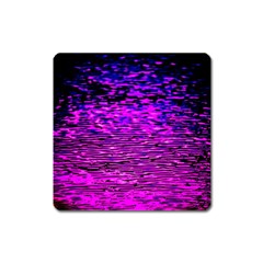 Magenta Waves Flow Series 1 Square Magnet by DimitriosArt