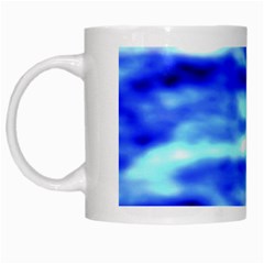 Blue Waves Flow Series 5 White Mugs by DimitriosArt