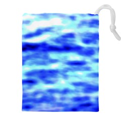 Blue Waves Flow Series 5 Drawstring Pouch (4xl) by DimitriosArt