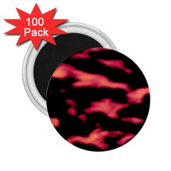Red Waves Flow Series 5 2 25  Magnets (100 Pack)  by DimitriosArt