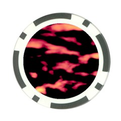 Red Waves Flow Series 5 Poker Chip Card Guard (10 Pack) by DimitriosArt
