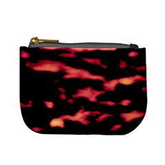 Red Waves Flow Series 5 Mini Coin Purse by DimitriosArt