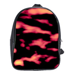 Red Waves Flow Series 5 School Bag (large) by DimitriosArt