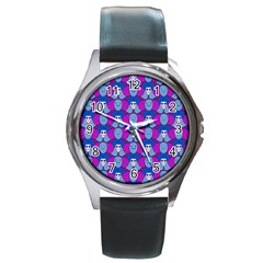 Abstract Round Metal Watch by SychEva