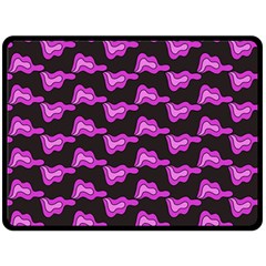 Abstract Waves Double Sided Fleece Blanket (large)  by SychEva