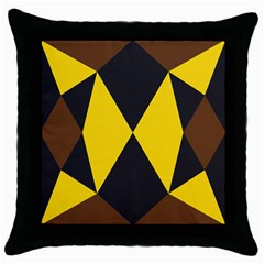 Abstract Pattern Geometric Backgrounds   Throw Pillow Case (black) by Eskimos
