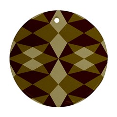 Abstract Pattern Geometric Backgrounds   Round Ornament (two Sides) by Eskimos