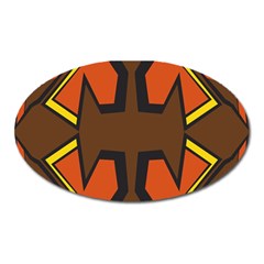 Abstract Pattern Geometric Backgrounds   Oval Magnet by Eskimos