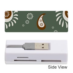 Floral Pattern Paisley Style Paisley Print  Doodle Background Memory Card Reader (stick) by Eskimos
