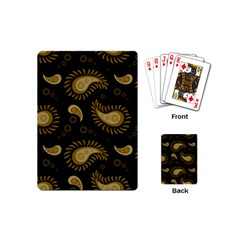 Floral Pattern Paisley Style Paisley Print  Doodle Background Playing Cards Single Design (mini) by Eskimos