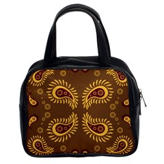 Floral Pattern Paisley Style Paisley Print  Doodle Background Classic Handbag (two Sides) by Eskimos