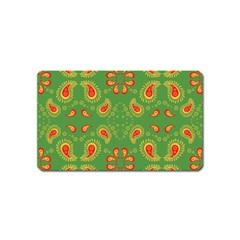 Floral Pattern Paisley Style Paisley Print  Doodle Background Magnet (name Card) by Eskimos