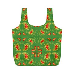 Floral Pattern Paisley Style Paisley Print  Doodle Background Full Print Recycle Bag (m) by Eskimos