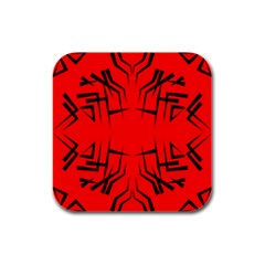 Abstract Pattern Geometric Backgrounds   Rubber Square Coaster (4 Pack) by Eskimos