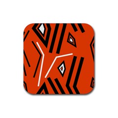 Abstract Pattern Geometric Backgrounds   Rubber Coaster (square) by Eskimos