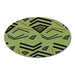 Abstract Pattern Geometric Backgrounds   Oval Magnet by Eskimos