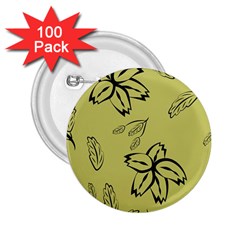 Folk Flowers Print Floral Pattern Ethnic Art 2 25  Buttons (100 Pack)  by Eskimos