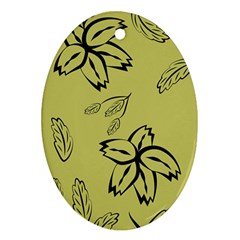 Folk Flowers Print Floral Pattern Ethnic Art Ornament (oval) by Eskimos