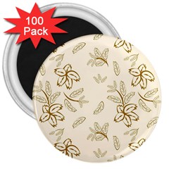 Folk Flowers Print Floral Pattern Ethnic Art 3  Magnets (100 Pack) by Eskimos