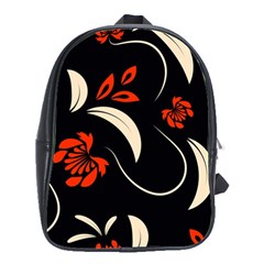 Folk Flowers Print Floral Pattern Ethnic Art School Bag (large) by Eskimos