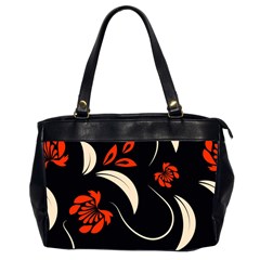 Folk Flowers Print Floral Pattern Ethnic Art Oversize Office Handbag (2 Sides) by Eskimos