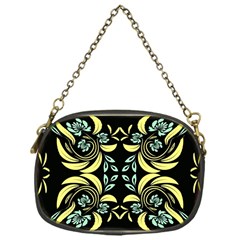 Floral Folk Damask Pattern Fantasy Flowers  Chain Purse (one Side) by Eskimos