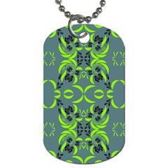 Floral Folk Damask Pattern  Dog Tag (one Side) by Eskimos