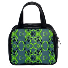 Floral Folk Damask Pattern  Classic Handbag (two Sides) by Eskimos