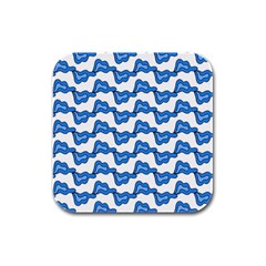 Abstract Waves Rubber Square Coaster (4 Pack) by SychEva