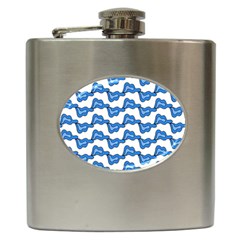 Abstract Waves Hip Flask (6 Oz) by SychEva