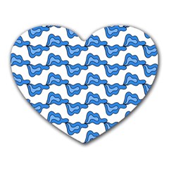 Abstract Waves Heart Mousepads by SychEva