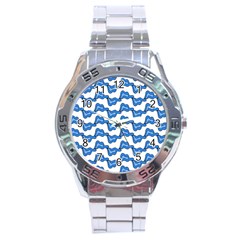 Abstract Waves Stainless Steel Analogue Watch by SychEva