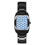 Abstract Waves Stainless Steel Barrel Watch Front