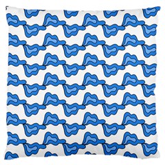 Abstract Waves Large Flano Cushion Case (one Side) by SychEva