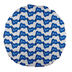 Abstract Waves Large 18  Premium Flano Round Cushions by SychEva