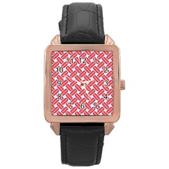 Abstract Cookies Rose Gold Leather Watch  by SychEva
