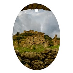 Ancient Mystras Landscape, Peloponnese, Greece Ornament (oval) by dflcprintsclothing