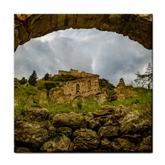 Ancient Mystras Landscape, Peloponnese, Greece Face Towel by dflcprintsclothing