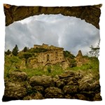 Ancient Mystras Landscape, Peloponnese, Greece Large Flano Cushion Case (Two Sides) Front