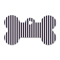 Minimalistic Black And White Stripes, Vertical Lines Pattern Dog Tag Bone (two Sides) by Casemiro